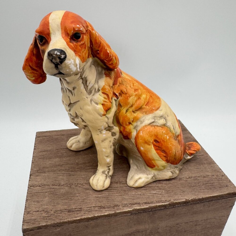 Large Vintage UCTCI Matte Spaniel Dog Figurine - Japan